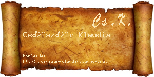 Császár Klaudia névjegykártya